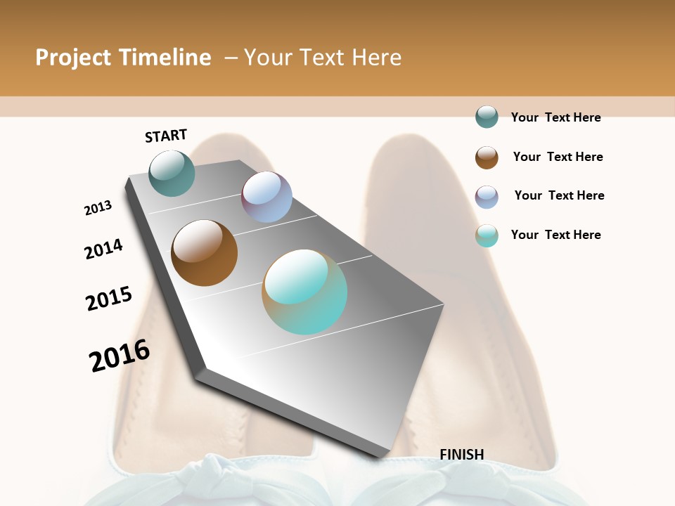 Togetherness White Slippers PowerPoint Template