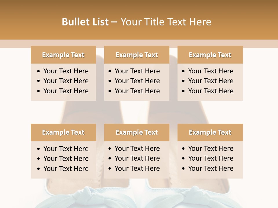 Togetherness White Slippers PowerPoint Template