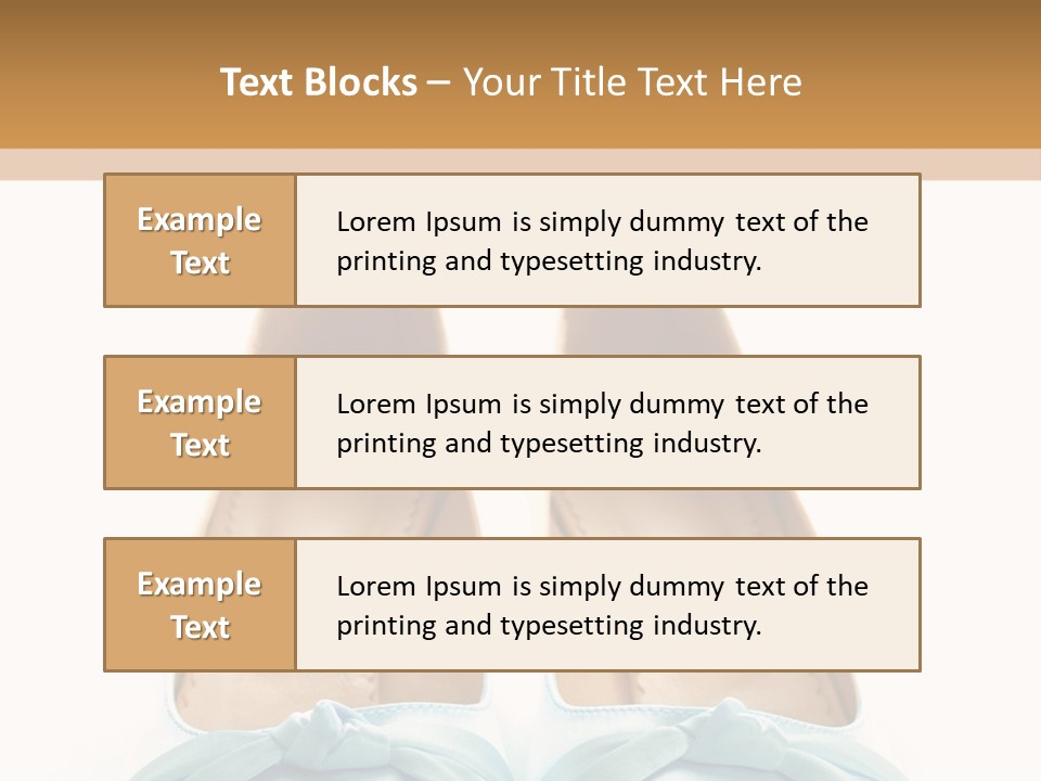 Togetherness White Slippers PowerPoint Template