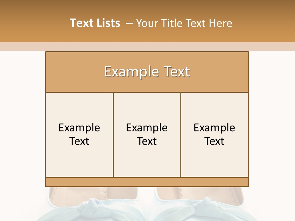 Togetherness White Slippers PowerPoint Template