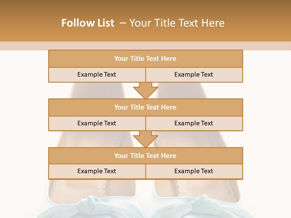 Togetherness White Slippers PowerPoint Template