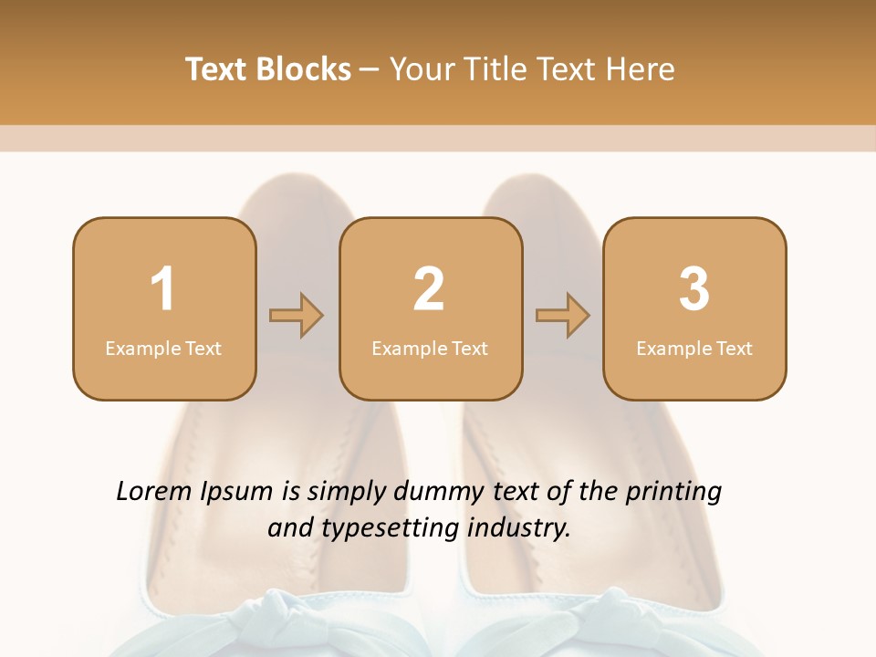 Togetherness White Slippers PowerPoint Template
