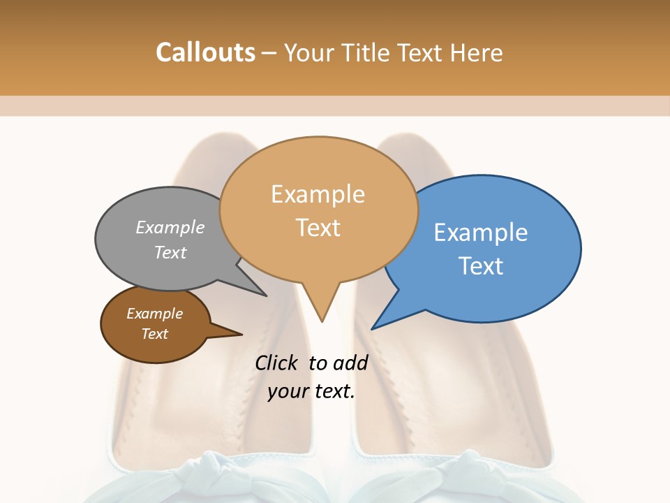 Togetherness White Slippers PowerPoint Template