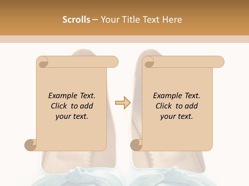 Togetherness White Slippers PowerPoint Template