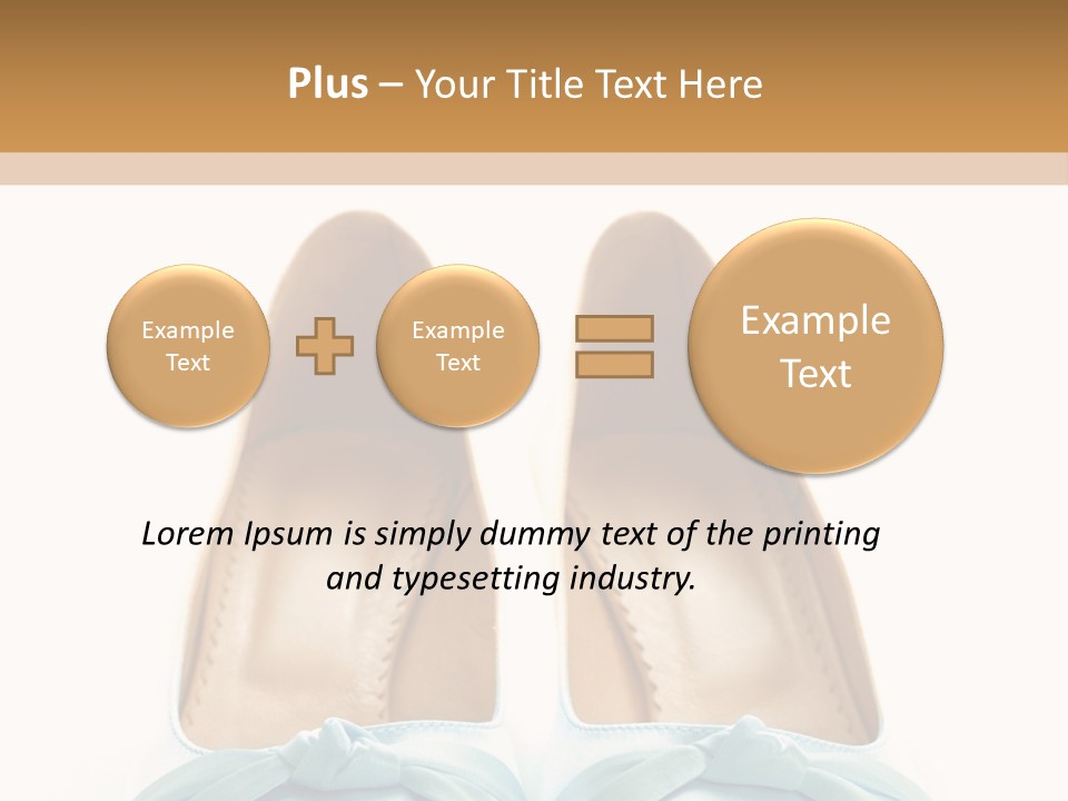 Togetherness White Slippers PowerPoint Template