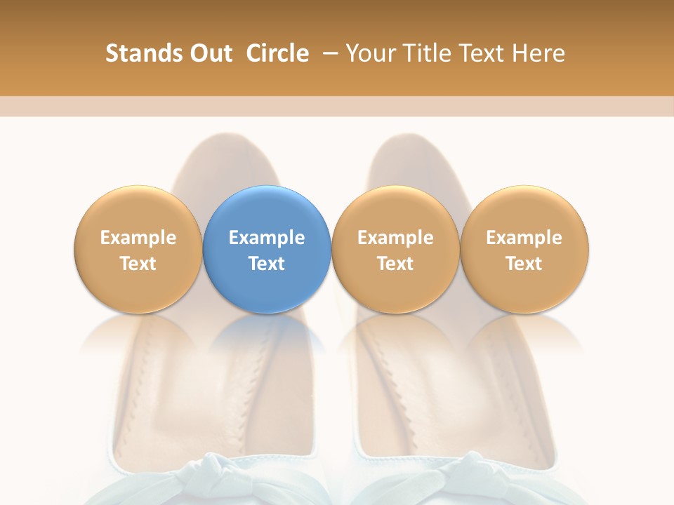 Togetherness White Slippers PowerPoint Template