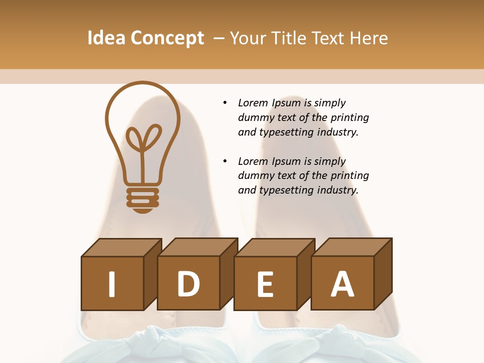Togetherness White Slippers PowerPoint Template