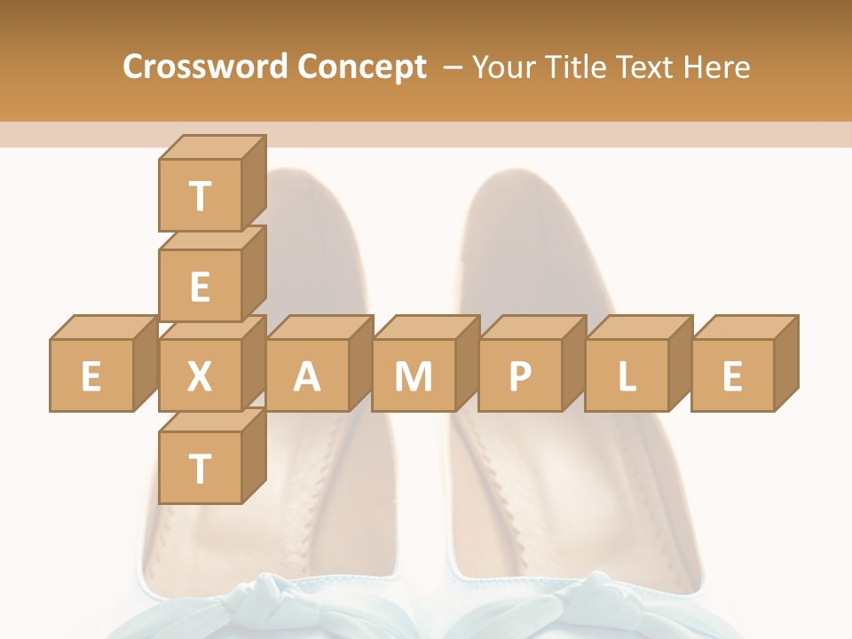 Togetherness White Slippers PowerPoint Template