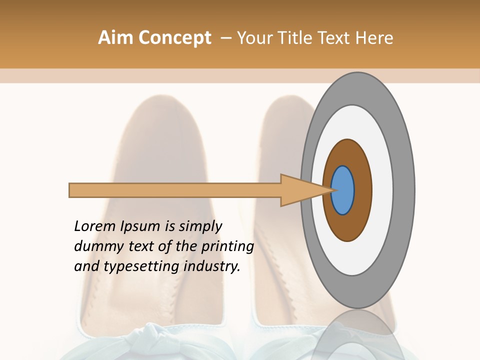 Togetherness White Slippers PowerPoint Template