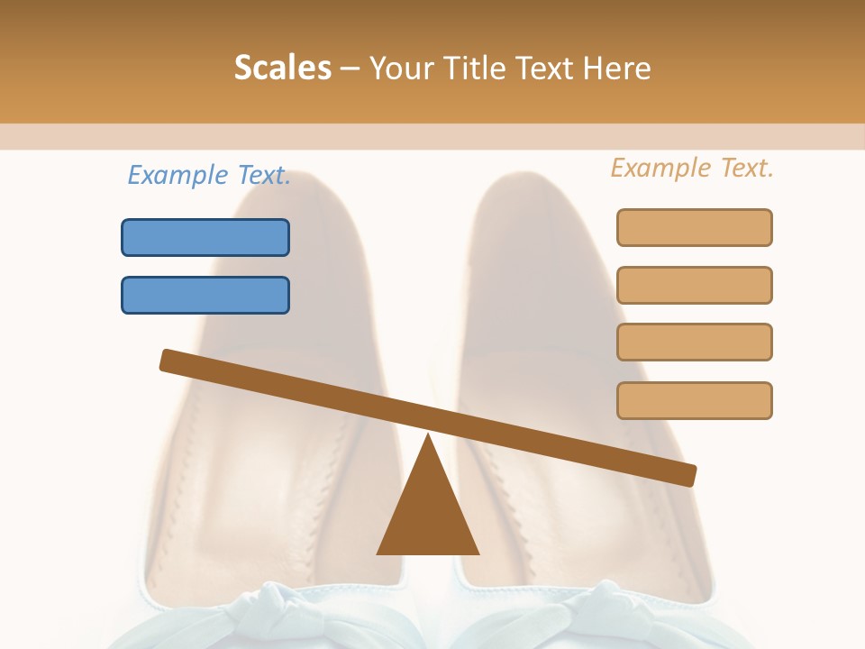 Togetherness White Slippers PowerPoint Template