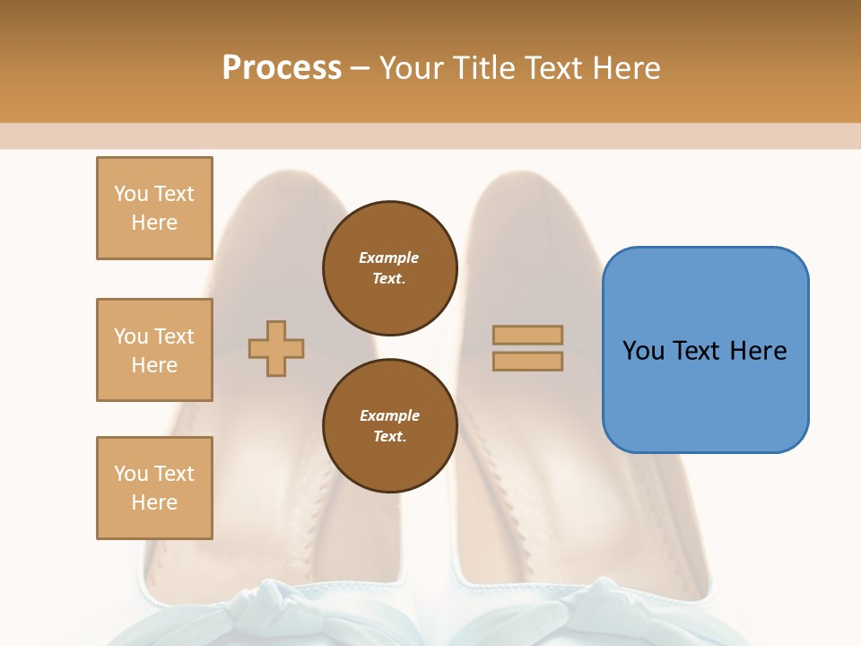 Togetherness White Slippers PowerPoint Template