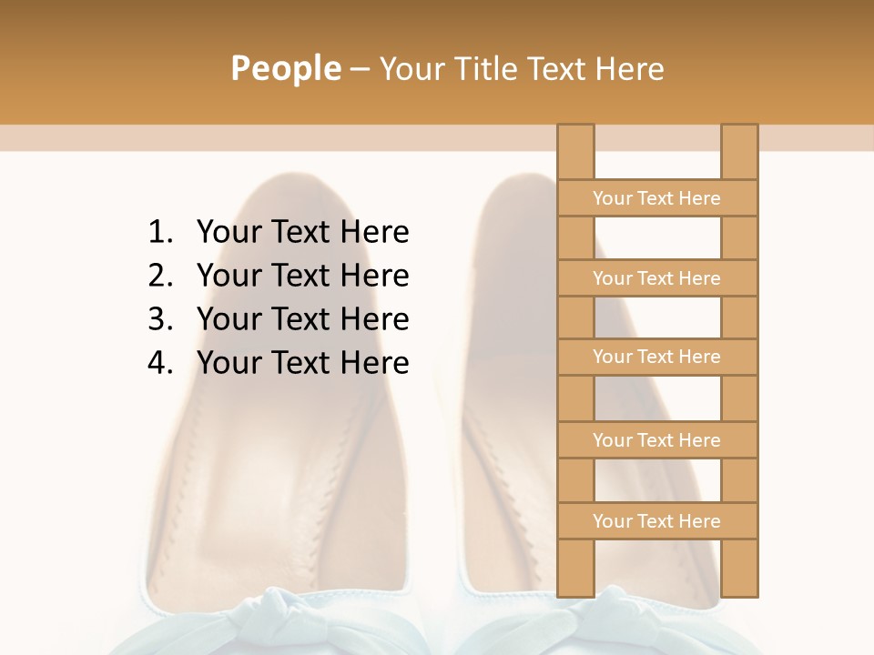 Togetherness White Slippers PowerPoint Template