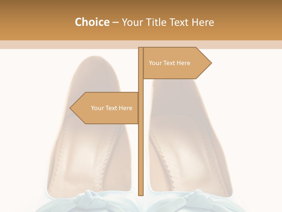 Togetherness White Slippers PowerPoint Template