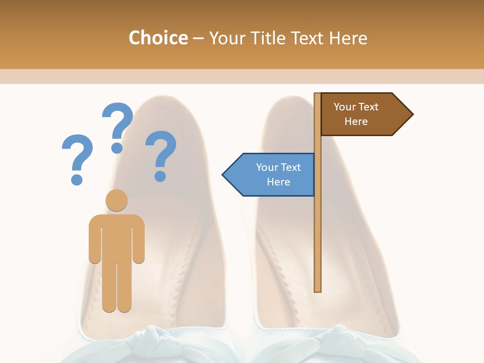 Togetherness White Slippers PowerPoint Template
