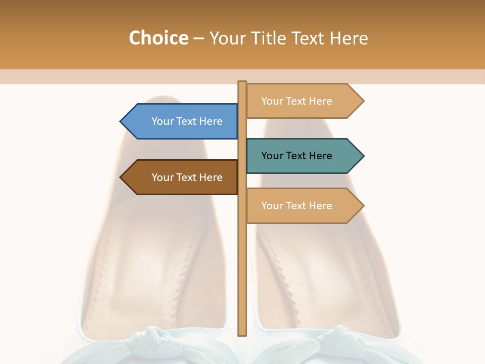Togetherness White Slippers PowerPoint Template