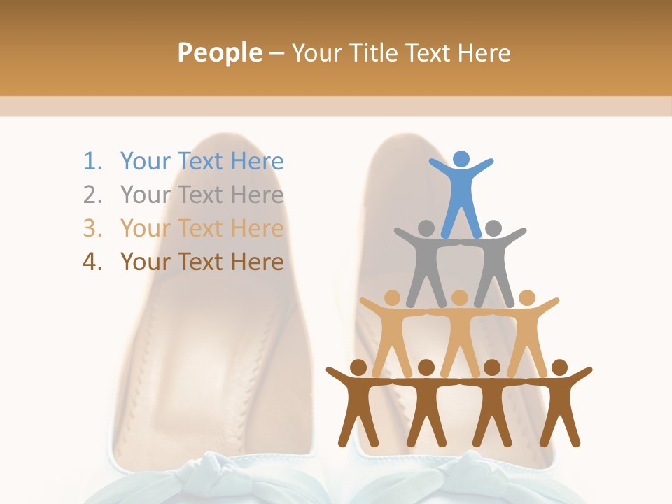 Togetherness White Slippers PowerPoint Template