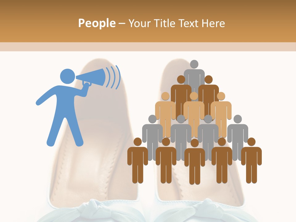 Togetherness White Slippers PowerPoint Template
