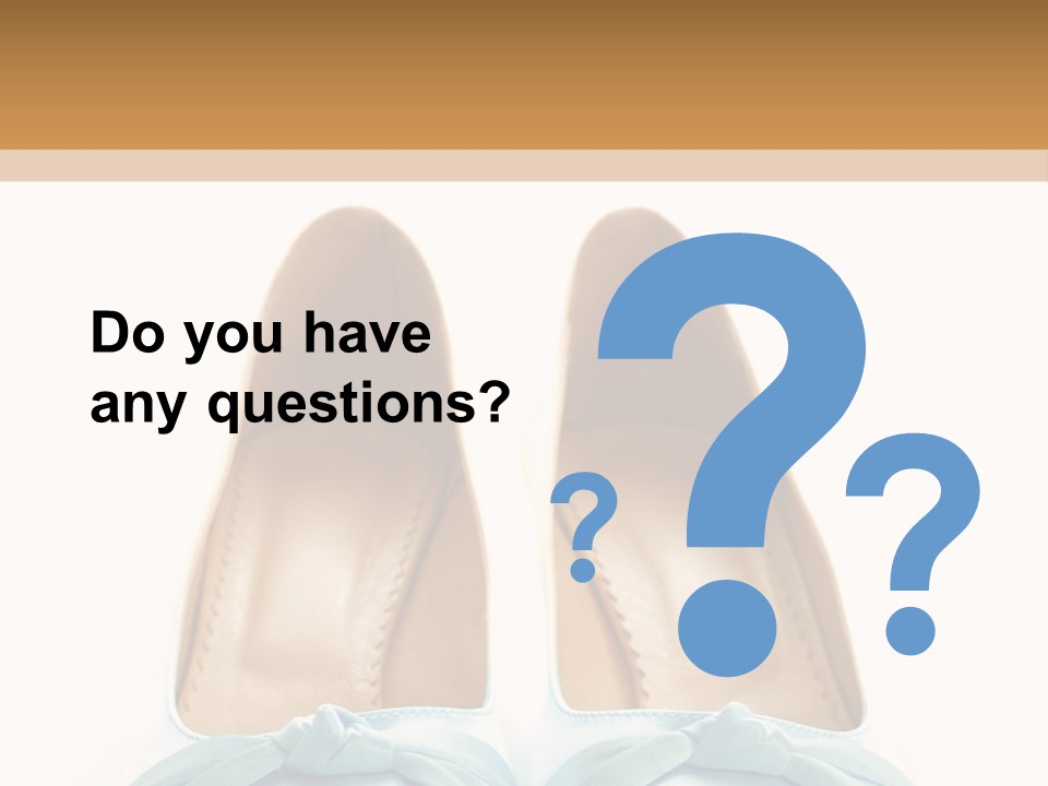 Togetherness White Slippers PowerPoint Template