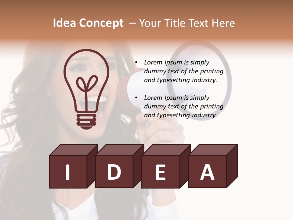 Beautiful Isolated Announce PowerPoint Template
