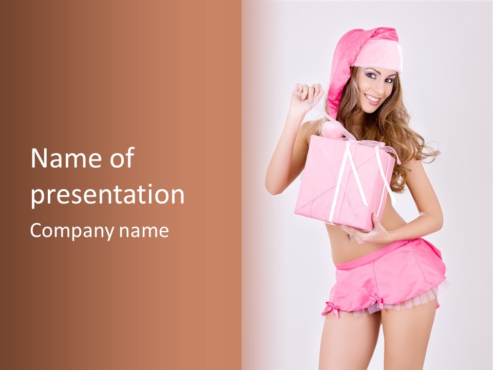 Lovely Beautiful Present PowerPoint Template