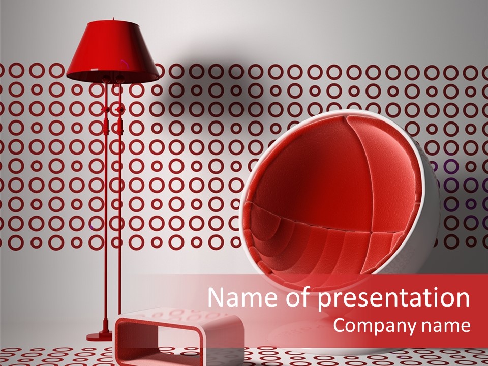 Room Red Elegance PowerPoint Template