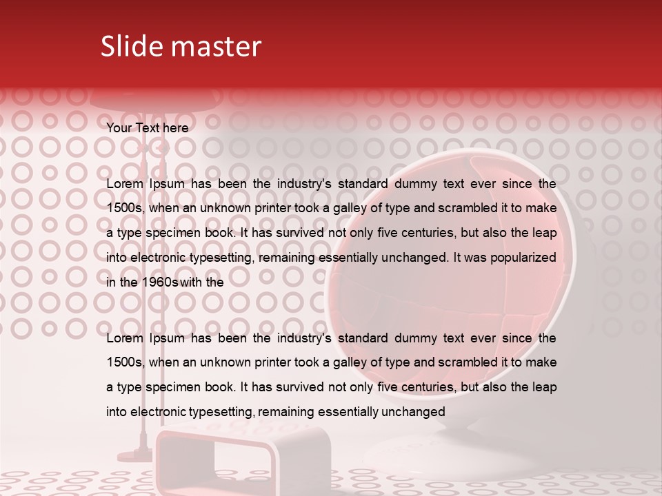 Room Red Elegance PowerPoint Template