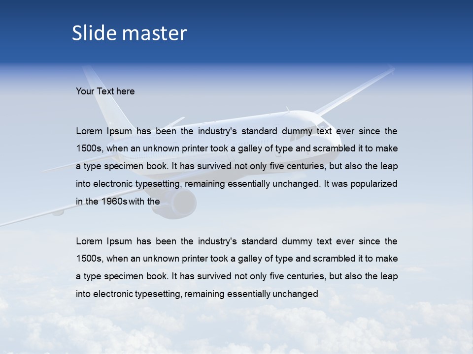 Aviation Travel Sun PowerPoint Template