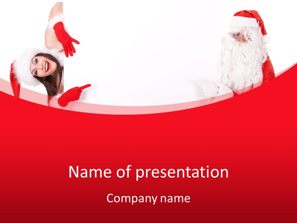 Santa Flyer Hat PowerPoint Template