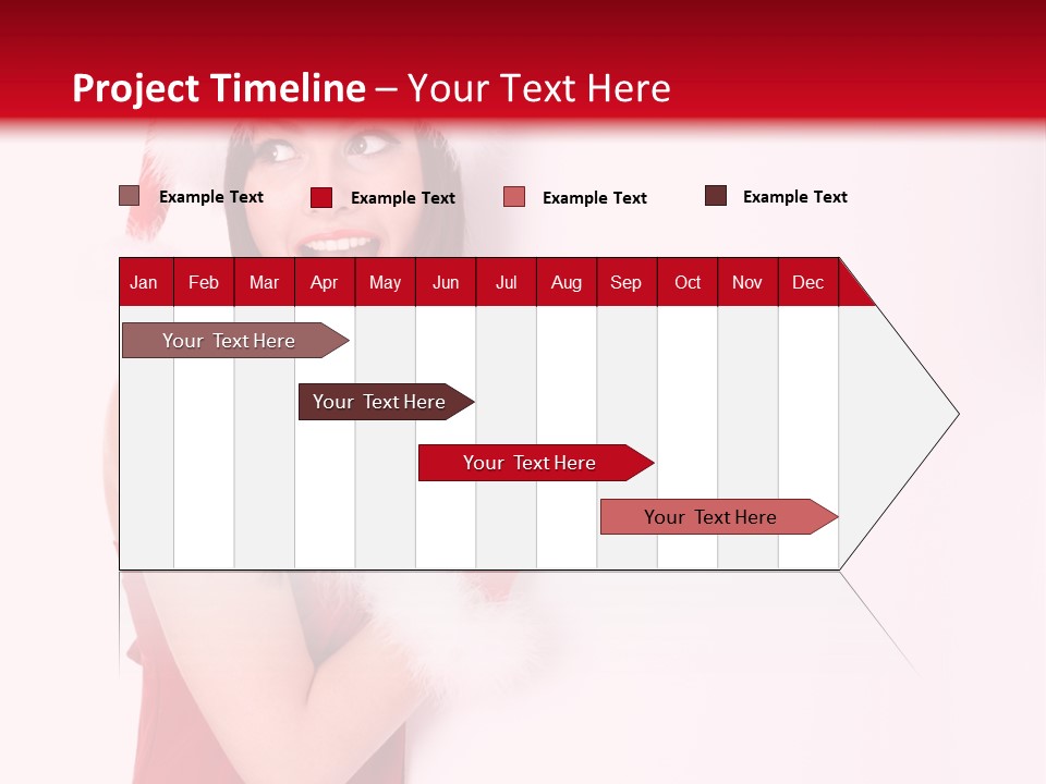 A Woman Wearing A Santa Hat And Red Gloves PowerPoint Template