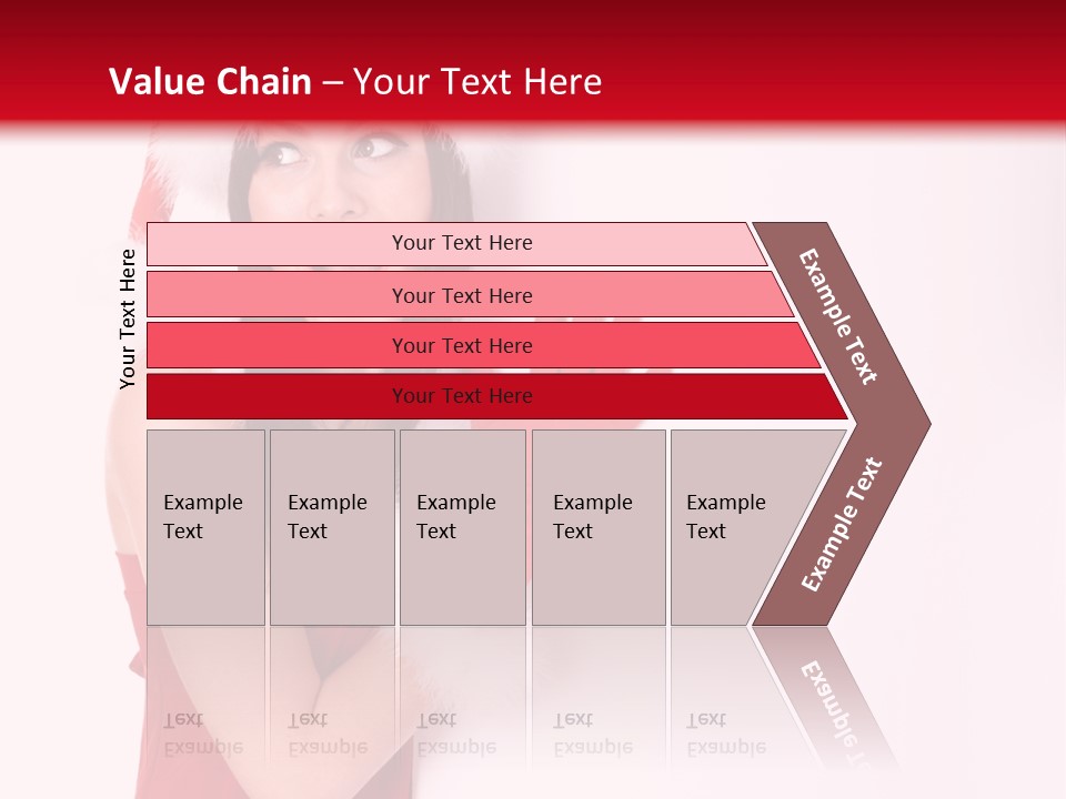 A Woman Wearing A Santa Hat And Red Gloves PowerPoint Template