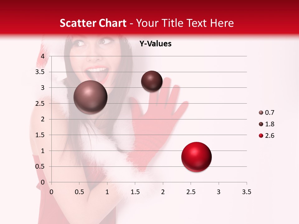 A Woman Wearing A Santa Hat And Red Gloves PowerPoint Template
