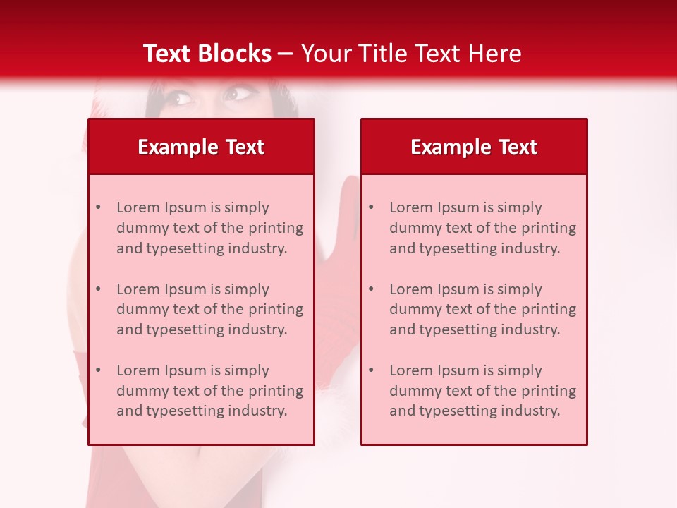 A Woman Wearing A Santa Hat And Red Gloves PowerPoint Template