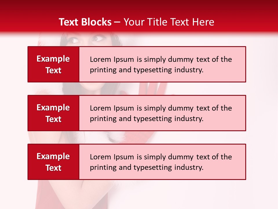 A Woman Wearing A Santa Hat And Red Gloves PowerPoint Template