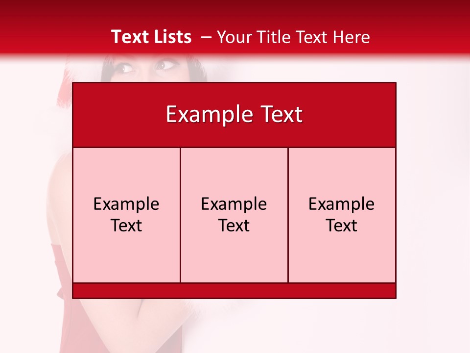 A Woman Wearing A Santa Hat And Red Gloves PowerPoint Template