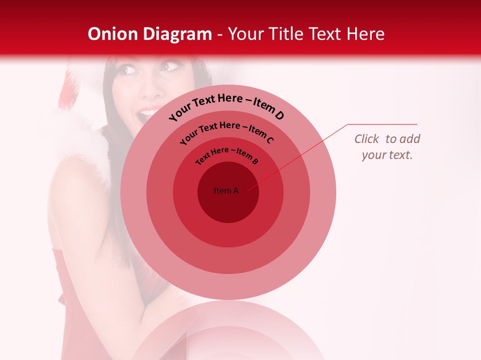 A Woman Wearing A Santa Hat And Red Gloves PowerPoint Template