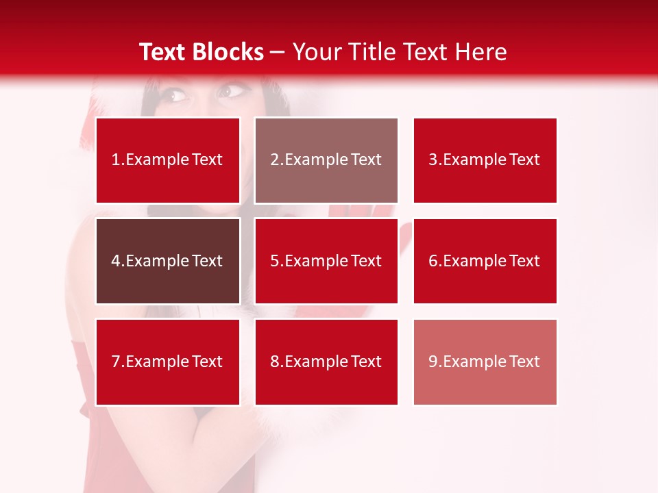 A Woman Wearing A Santa Hat And Red Gloves PowerPoint Template