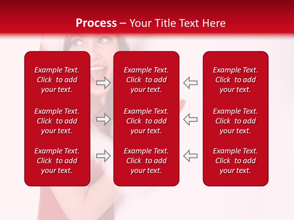 A Woman Wearing A Santa Hat And Red Gloves PowerPoint Template