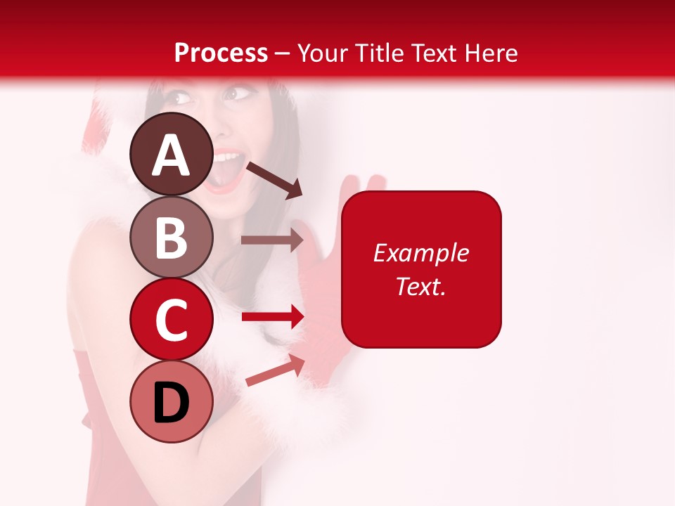 A Woman Wearing A Santa Hat And Red Gloves PowerPoint Template