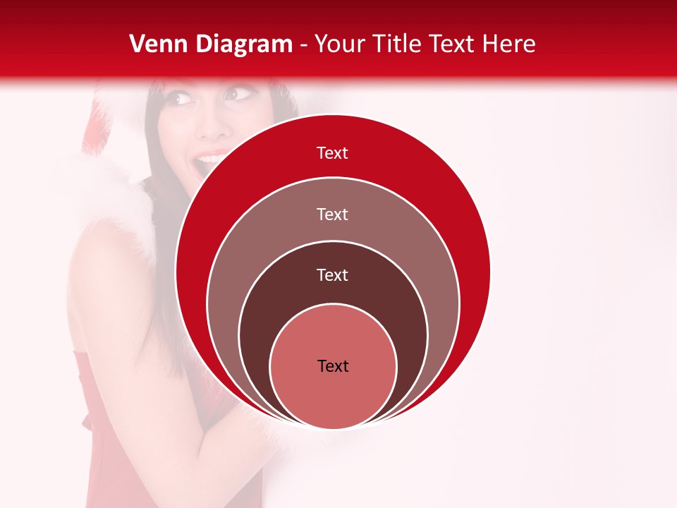 A Woman Wearing A Santa Hat And Red Gloves PowerPoint Template