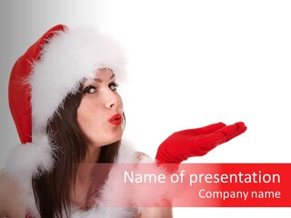 White Face Isolated PowerPoint Template