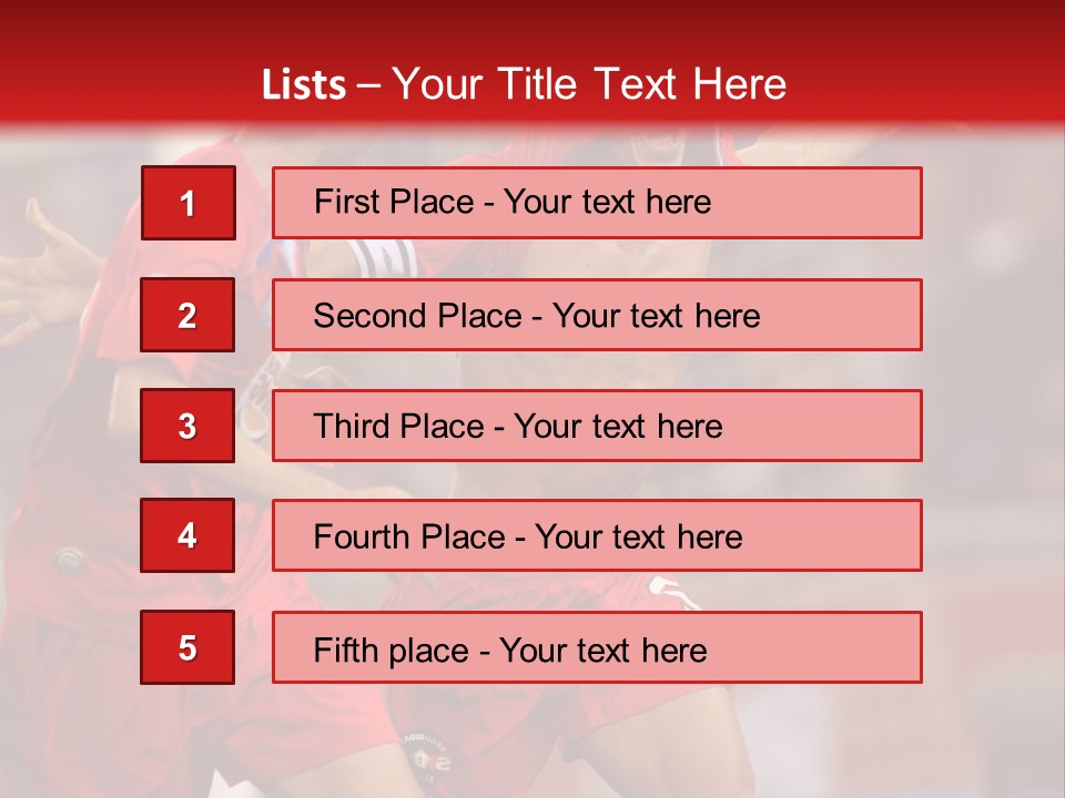 International Midfielder Enjoy PowerPoint Template