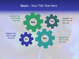 Young Clubbing Screaming PowerPoint Template