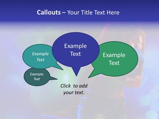 Young Clubbing Screaming PowerPoint Template