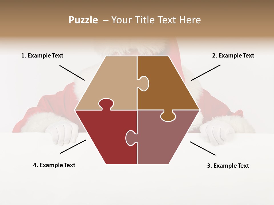 A Man Dressed As Santa Claus Holding A Sign PowerPoint Template