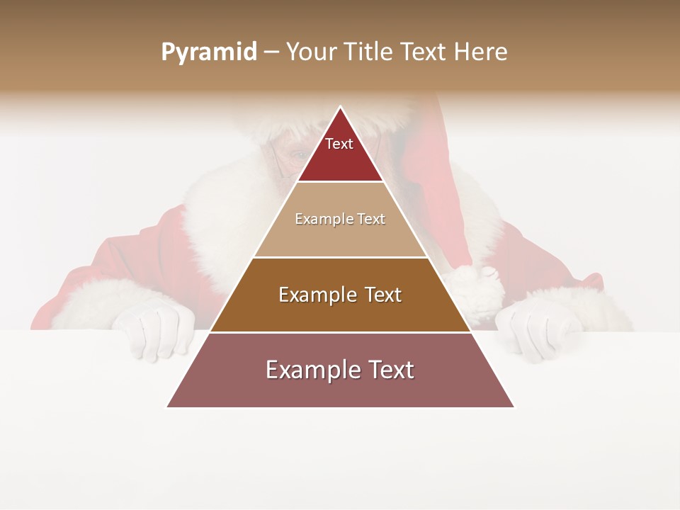A Man Dressed As Santa Claus Holding A Sign PowerPoint Template
