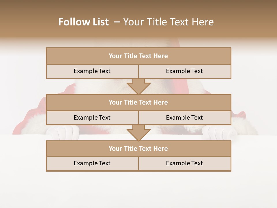 A Man Dressed As Santa Claus Holding A Sign PowerPoint Template