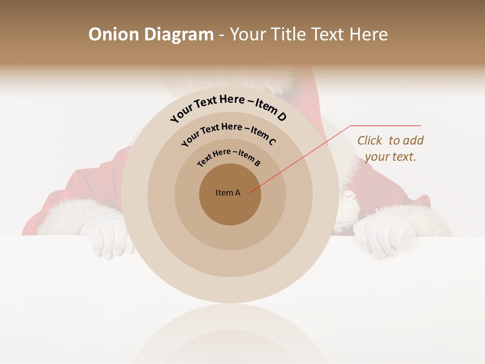 A Man Dressed As Santa Claus Holding A Sign PowerPoint Template