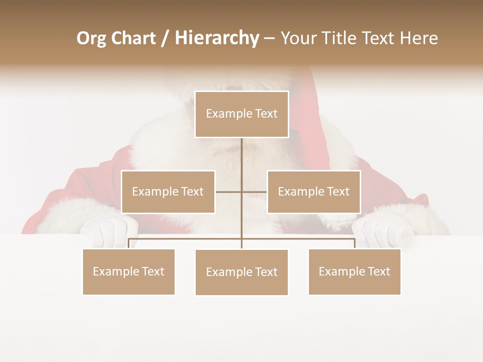 A Man Dressed As Santa Claus Holding A Sign PowerPoint Template