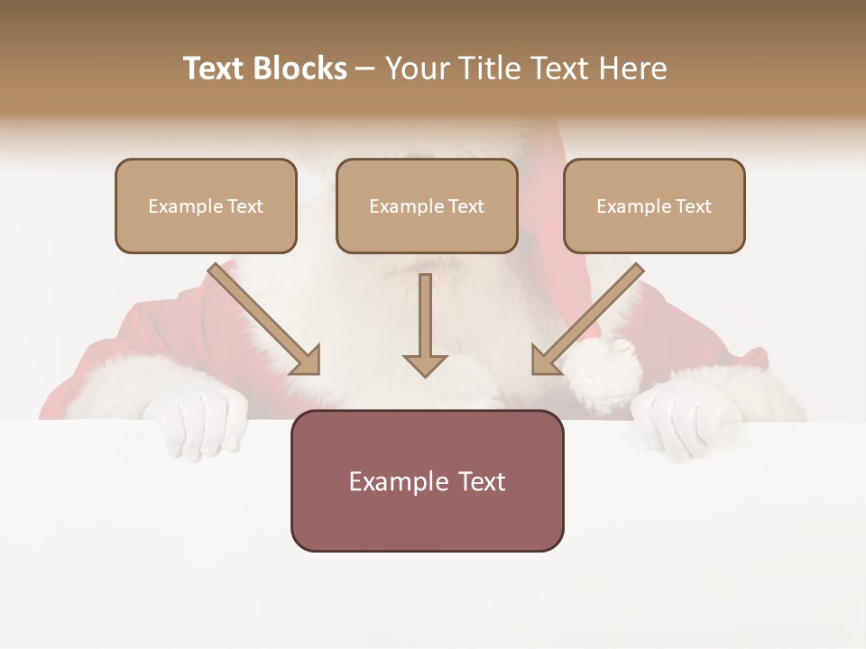 A Man Dressed As Santa Claus Holding A Sign PowerPoint Template