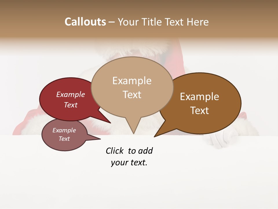 A Man Dressed As Santa Claus Holding A Sign PowerPoint Template